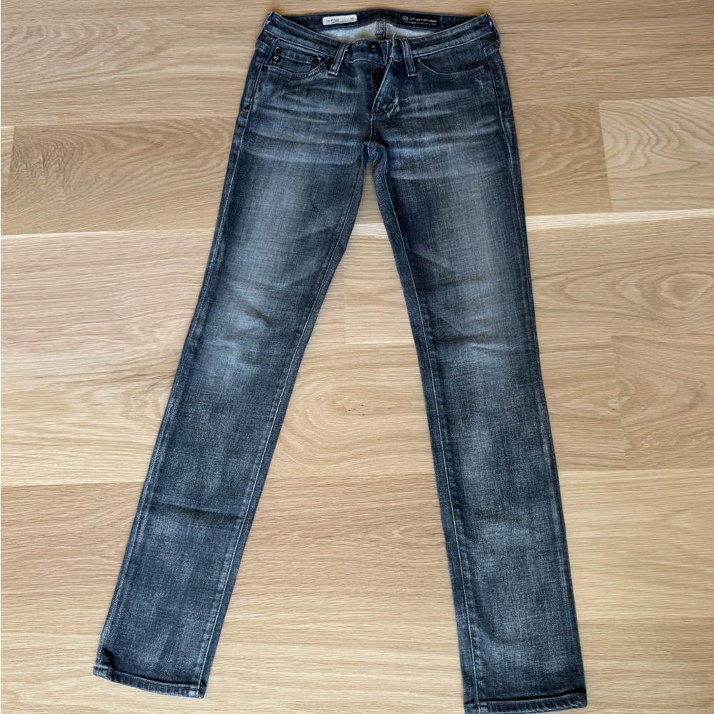 AG Adriano Goldschmied The Stilt Dark Gray Wash Skinny Jeans 25R, NOT OUTLET